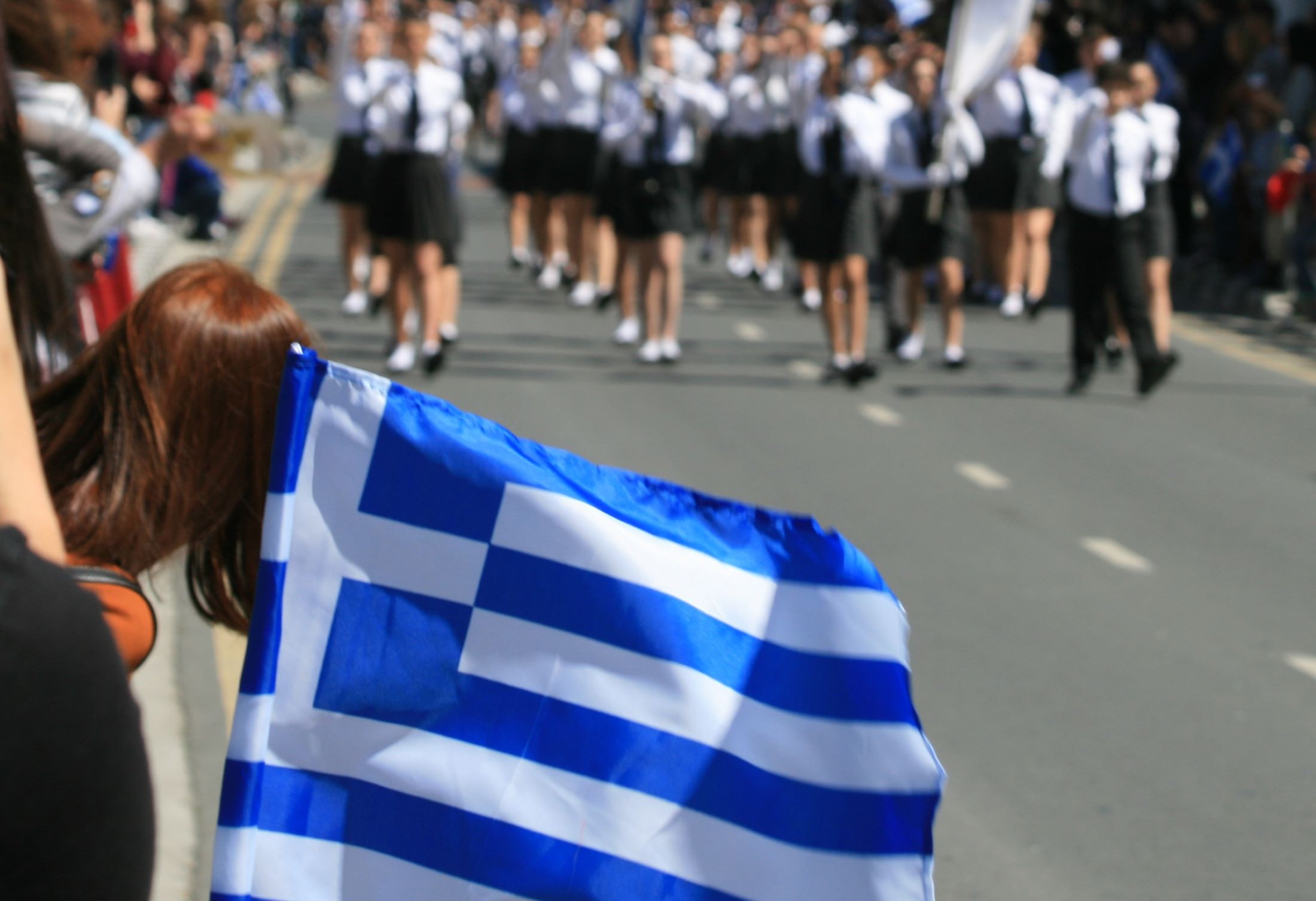 Ο εορτασμός του Όχι είναι μια μεγάλη γιορτή στην Ελλάδα ελληνική σημαία στην παρέλαση